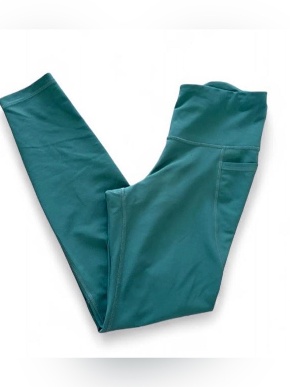 Green full length women’s leggings size small with side pockets by Old Navy